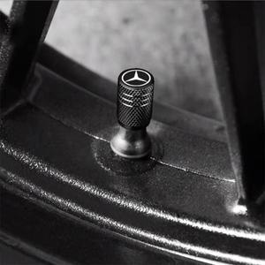 메르세데스 호환 벤츠 호환 AMG W203 W211 W1 4개입 자동차 휠 타이어 밸브 캡 로고 먼지 커버 액세서리