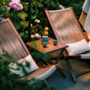 야외 테라스 라탄 라탄의자 침대 등받이 썬배드