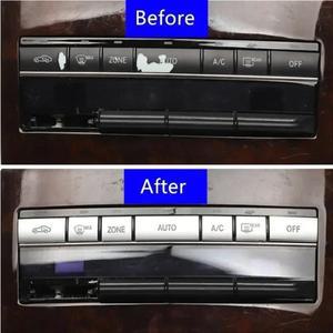 센터 콘솔 에어컨 버튼 스팽글 장식 커버 트림 메르세데스 호환 벤츠 호환 W212 C207 E 클래스 쿠페 2009-