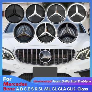 메르세데스 호환 벤츠 호환 W176 W246 W205 W212 R231 X204용 프론트 그릴 스타 엠블럼  실버 블랙 로고