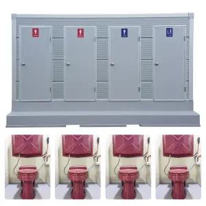 야외 화장실 포세식화장실 박스형 양변기4개 현장 AEAB4