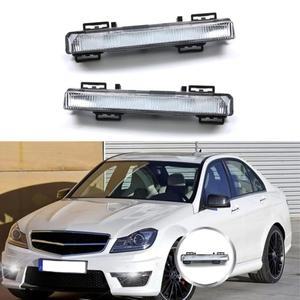 좌우 주간 주행등 어셈블리 메르세데스 호환 벤츠 호환 C 클래스 W204 C63 AMG 프론트 범퍼 안개 방지 2049
