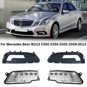 메르세데스 호환 벤츠 호환 W212 E300 2009-2013용 자동차 좌우측 LED 주간 주행등 DRL 하단 범퍼 그릴