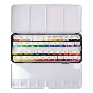 [셀러에이드]45006 캘리그라피 문교 수채화 고체수채물감 48색