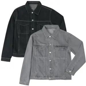 [파파브로] 남성 스탠다드핏 워싱 데님 청자켓 IC-JKA-037