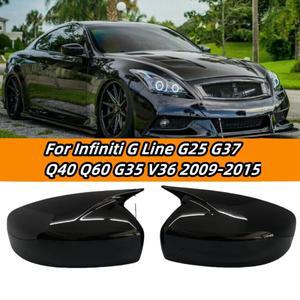 인피니티 G25 G35 G37 Q40 Q60 2008-2013 차량용 사이드 미러 커버 윙 캡 외부 도어 후방