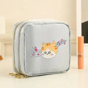 지퍼 437VUV11 파우치 그레이 화장품 생리대 귀여운 방수 미니