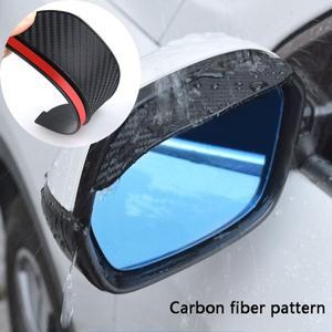 2PCS 자동차 백미러 비 눈썹 탄소 섬유 썬 바이저 그늘 커버 보호대 액세서리에 대 한 명확한 비전