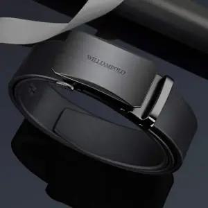 남성 고급 캐주얼 소가죽 자동 레더 벨트 허리띠 끈