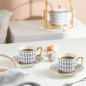 로얄클래식 카페커피잔 골드엣지 찻잔세트 블루