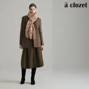 [앳클로젯][앳클로젯] 앳클로젯 울 100 빅 와이드 체크머플러(25FW 최신상)