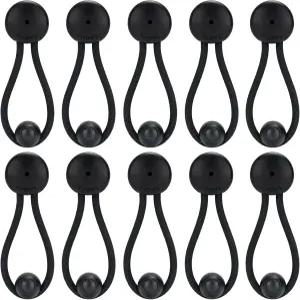 10개의 PCS 번지 쇼크 코드 클립(노브 포함) 캠핑 텐트 화물 풀 차양 자동차 커버 홀딩 와이어 호스 보트용