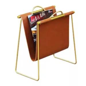 거치대 카페 잡지꽂이 갈색 보관대 받침대 가방정리대 가죽