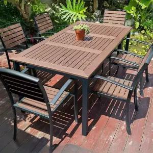 목재테이블 원목 야외 1800mm 펜션 부식 방수