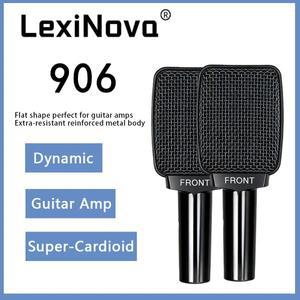 2개 906 프로페셔널 다이나믹 마이크 XLR 커넥터 악기용 호환 무대 공연 라이브 녹음용 호환 기타 드럼