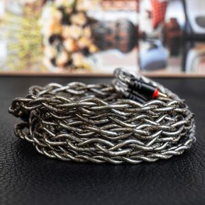 KBEAR DarkJade 4 코어 은도금 구리 + 은박 와이어 헤드폰 케이블 고해상도 밸런스 3.5/4.4mm Iem