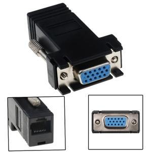 네트워크 이더넷 케이블 어댑터 VGA 암RJ45 암 커넥터 카드 RGB HDB 확장기LAN CAT5
