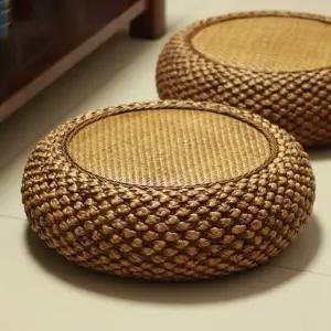 사각 발코니 쿠션 의자 방석 좌식 다다미 명상 라탄 식당