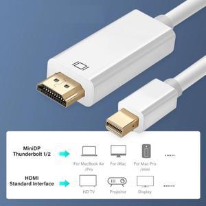 MacBook 호환 Pro Air Mini DisplayPort Thunderbolt-HDMI 변환기 케이블호환  4k 미니 DP-HDMI 호환 어댑