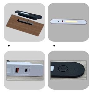 다기능 임베디드 소켓 플러그 터치 스위치 LED 조명 가구 USB 충전 데스크 숨기기 C타입