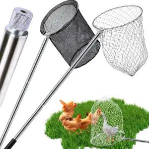 새 닭 거위 오리 물고기 고양이를 위한 2세트 포획망 초두께 2폴 5.25피트 가금류 어망 확장형 상륙 동물