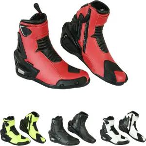 하이브 모토 크로스 부츠 남성 가죽 오토바이 신발 고무 밑창 보호 라이더 바이커 방수 CE 승인