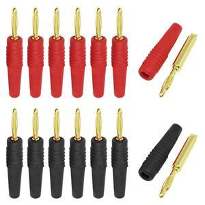 20/80/400Pcs 2mm 바나나 수 플러그 커넥터 오디오 스피커 와이어 케이블 레드 블랙