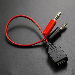 1PCS USB 남성/여성 4MM 바나나 플러그  리드 여성 충전 케이블 소켓-바나나 연결 전도성 와이어