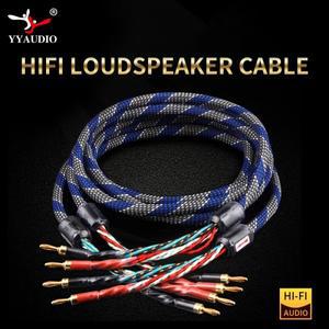 HiFi 스피커 케이블  6N 무산소 구리  오디오 바나나 헤드 센터 서라운드
