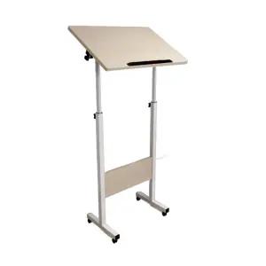 스탠딩 데스크 책상 각도 60X40 조절 흰색 단상 높이 강대상 두꺼워짐 학원