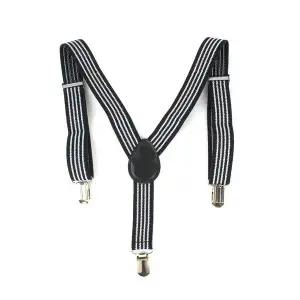 검정스트라이프 WXM935G6 서스펜더 정장멜빵 소인멜빵 발표회