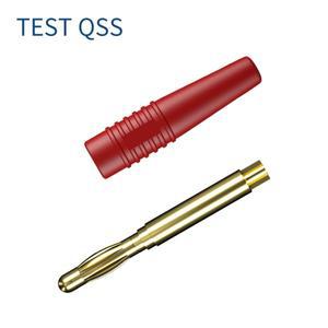 QSS 10pcs 2.5mm 바나나 플러그 금도금 핀 전기 커넥터 악세사리 Q.10006