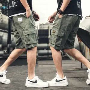 남자 CJH884S6 데이트 반바지 여름 주말 카고 룩 캐주얼 5부