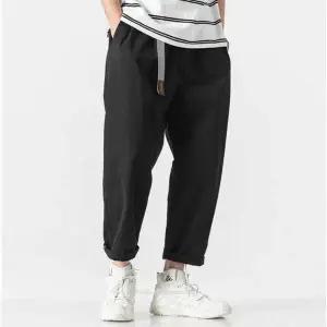 남자 IWN085Z0 캐주얼 배기 여름 데일리 밴딩 외출 룩 팬츠