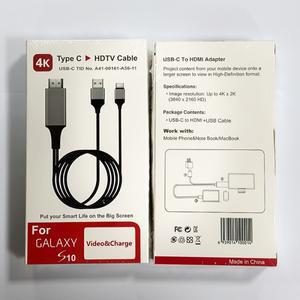 2M 노트북 핸드폰 USB Type-c-HDMI TV 4K 1080P 프로젝션  화면 케이블 HD 오디오  비디오 송신기 PC 전원