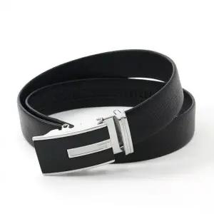 자동버클 CXY742G3 인기 바론 소가죽 벨트(실버블랙) 감성
