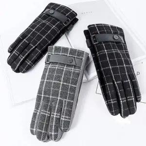 [셀러에이드]TBZ 스마트 터치형 체크무늬 정장장갑 등산장갑 운동장갑