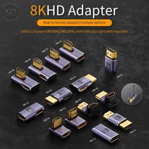 HDMI 2.1 케이블 90도 위/아래/좌측/직각 어댑터 변환기 48Gpbs 8K60HZ 4K120HZ  HDTV 프로젝터 PS4