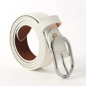 여성 YQU330J9 인기 레아 소가죽 벨트(화이트) 감성 핀버클
