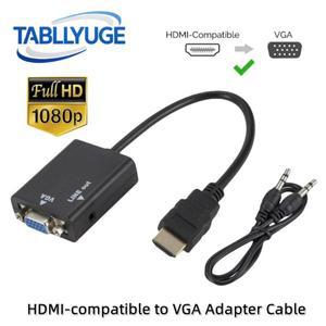 어댑터 HDMI 호환-VGA 오디오 케이블 변환기 HD1080PPC 노트북-HDTV 프로젝터용