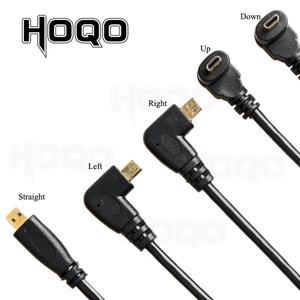 HDMI 호환 90도 마이크로 남성 여성 어댑터 케이블 좌측 우측 각도 HD 파라 변환기 카메라 TV