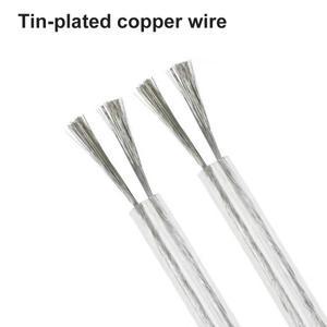 1-100m 투명 평행 케이블 22/20AWG LED 네온 라이트 용접 전선 2핀 DC 전원 구리선 오디오 전자 장난감