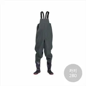 낚시 농업 갯벌 해루질 가슴장화 카키 280mm