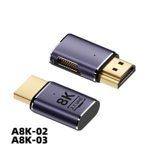 8K HDMI 호환 연장 어댑터 90도  컨버터 4K 120Hz UHD2.1 엘보 PS4 PS5 HDTV 노트북 모니터 프로용