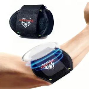 남녀 골퍼를 위한 케루이케 포어암 가드 테니스 엘보 브레이스 힘줄염 보호 랩 조절식 스트랩이 압박 패드