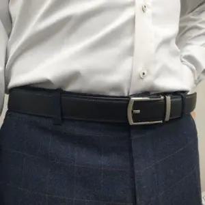 핀버클 QFQ505Y0 인기 페이크 데일리 가죽 자동벨트 블랙