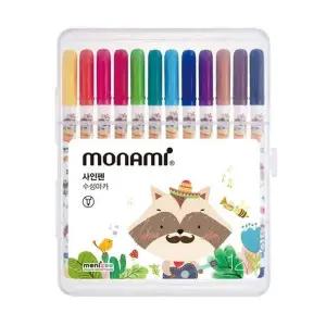 모나미 모니주 싸인펜 12색 블루 남아용 (12개입) 싸인 모나미싸인펜