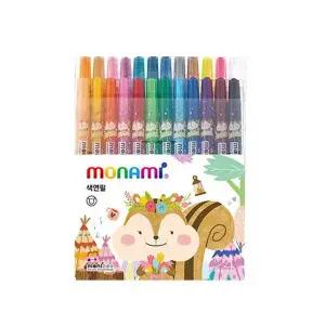 모나미 모니주 샤프식색연필 24색 핑크 (1개입) 그래픽