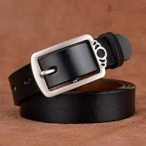 여성 DFF896R4 인기 크라운 소가죽 벨트(블랙) 감성 청바지