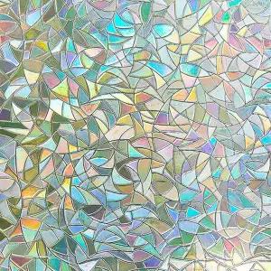레몬 클라우드 윈도우 개인정보 보호 필름 장식용 및 스테인드글라스 스티커 레인보우 클링 홀로그램